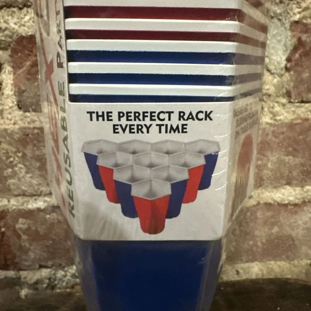 22 HexCup Reusable Party Pong Cups Beer Pong Cups 3 Party Pong Balls Red Blue